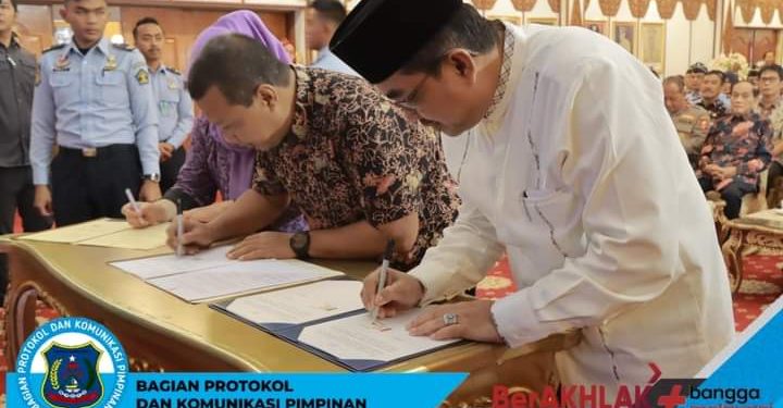 Pemkab Tanjab Barat Lakukan Penandatanganan MoU dengan Kanwil Kemenkumham Jambi